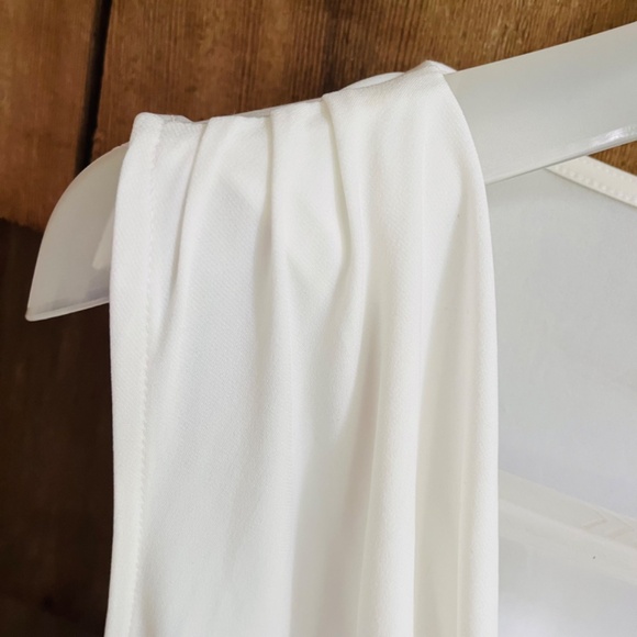 I.N.C. International Concepts White Womens  Asymmetrical Shoulder Draping Top XL - Picture 6 of 15